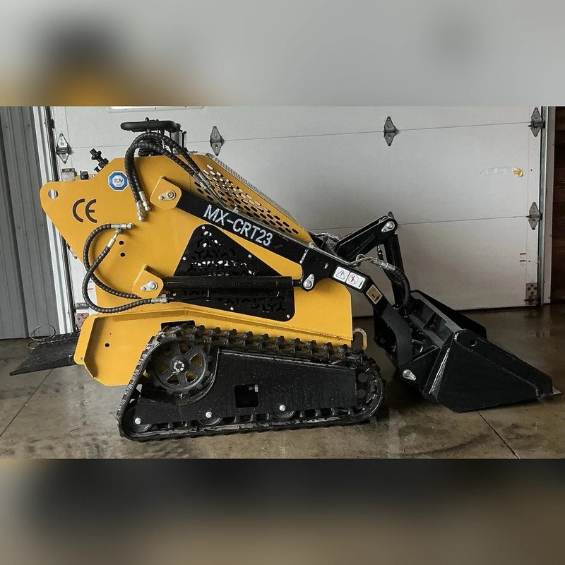 AGT 0.8 Ton Mini Stand-On Tracked Skid Steer Loader w/ Rato R740D 23HP Twin-Cylinder Engine, 441 lbs Lift Capacity | MX-CRT23