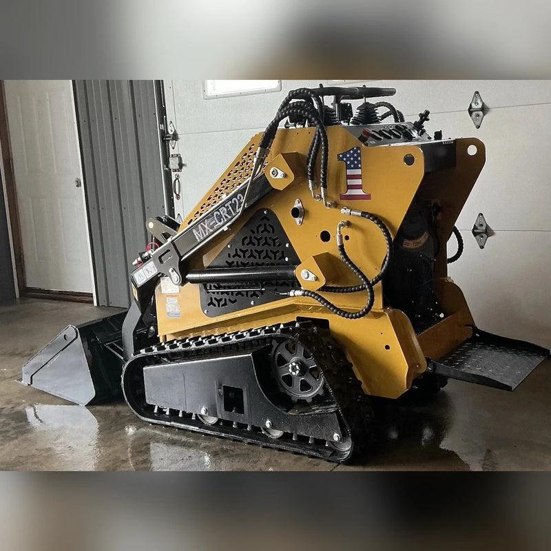 AGT 0.8 Ton Mini Stand-On Tracked Skid Steer Loader w/ Rato R740D 23HP Twin-Cylinder Engine, 441 lbs Lift Capacity | MX-CRT23