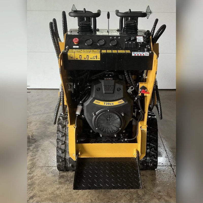 AGT 0.8 Ton Mini Stand-On Tracked Skid Steer Loader w/ Rato R740D 23HP Twin-Cylinder Engine, 441 lbs Lift Capacity | MX-CRT23
