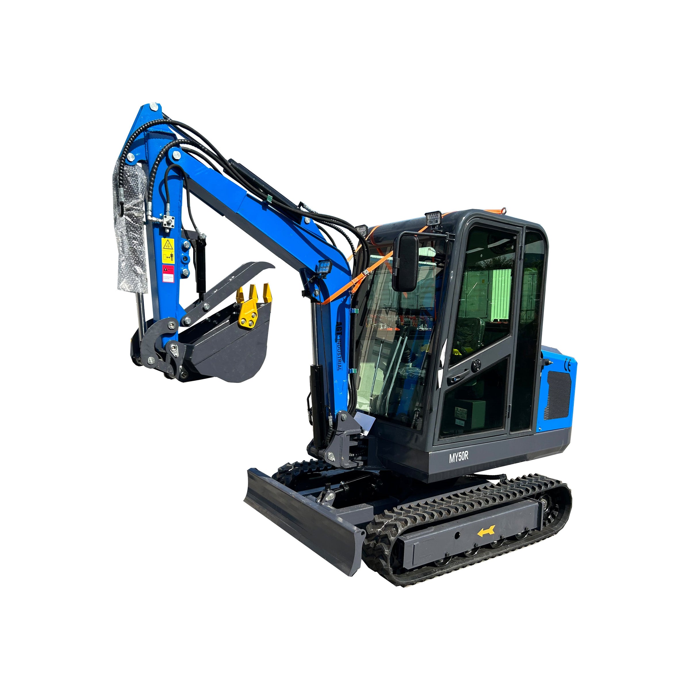 2 Ton Mini Excavator Rato 28HP Enclosed Cab Hydraulic Thumb | MY50R