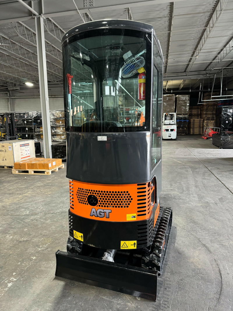 1 Ton, R420D Gasoline Mini Excavator w/ Enclosed Cab | QH13R