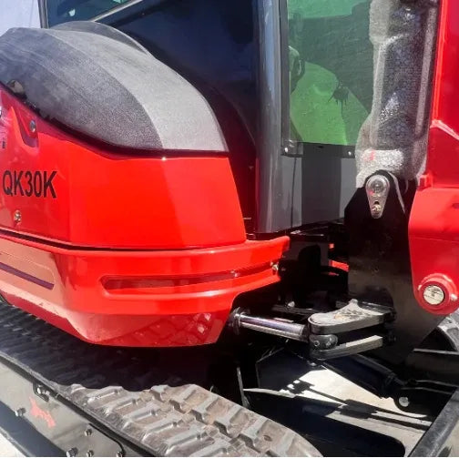 AGT 2.8 Ton Mini Excavator w/ Kubota D1105 27.5HP Diesel Engine, Enclosed Cab w/ Cooling Fan & Pilot Control | QK30K
