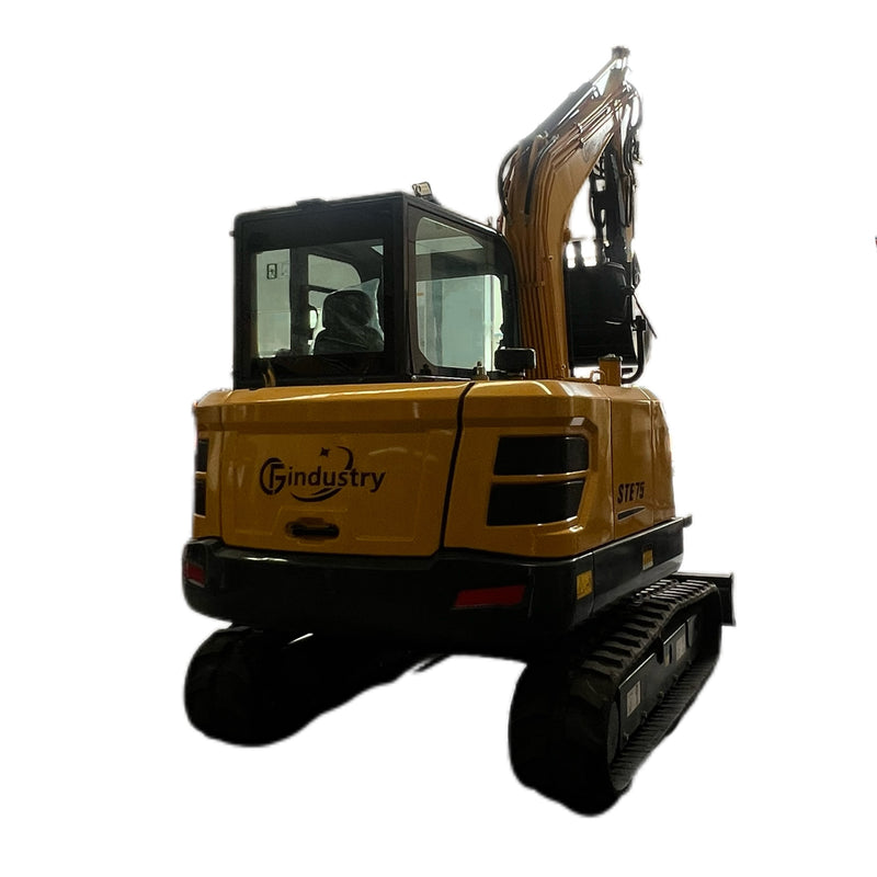 6 Ton, Kubota V2607T Engine Mini Excavator w/ Hydraulic Thumb & Pilot Control | STE75