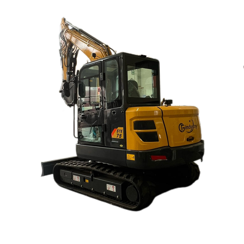 6 Ton, Kubota V2607T Engine Mini Excavator w/ Hydraulic Thumb & Pilot Control | STE75