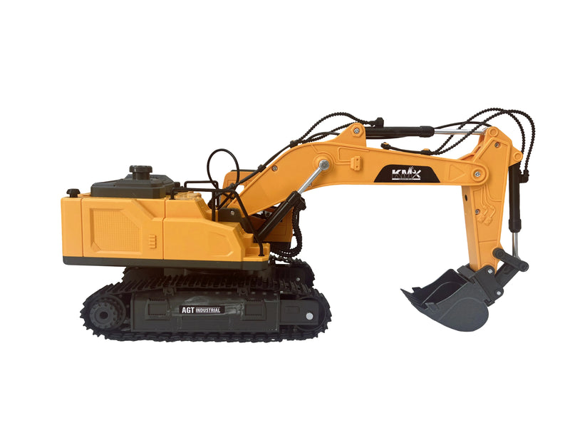 KMX Industrial RC Alloy Excavator Toy with Interchangeable Attachments | WJMX-4D-E1