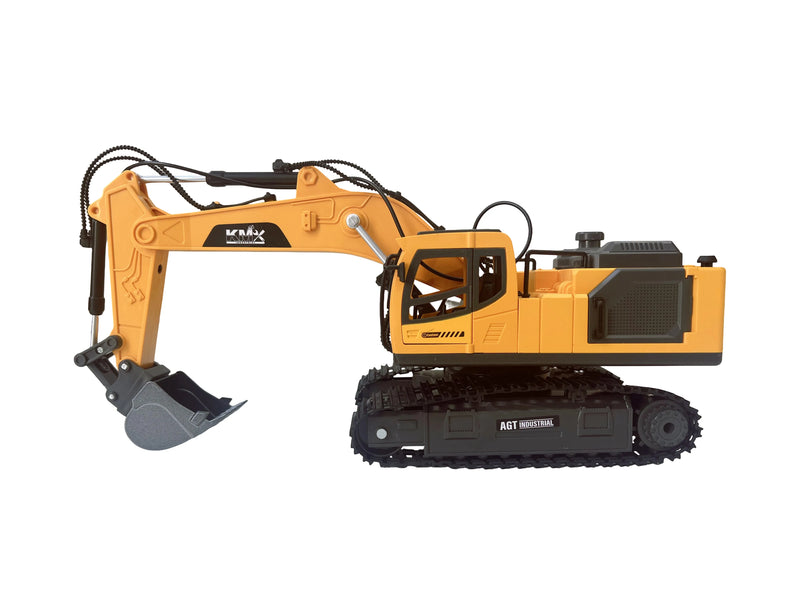 KMX Industrial RC Alloy Excavator Toy with Interchangeable Attachments | WJMX-4D-E1