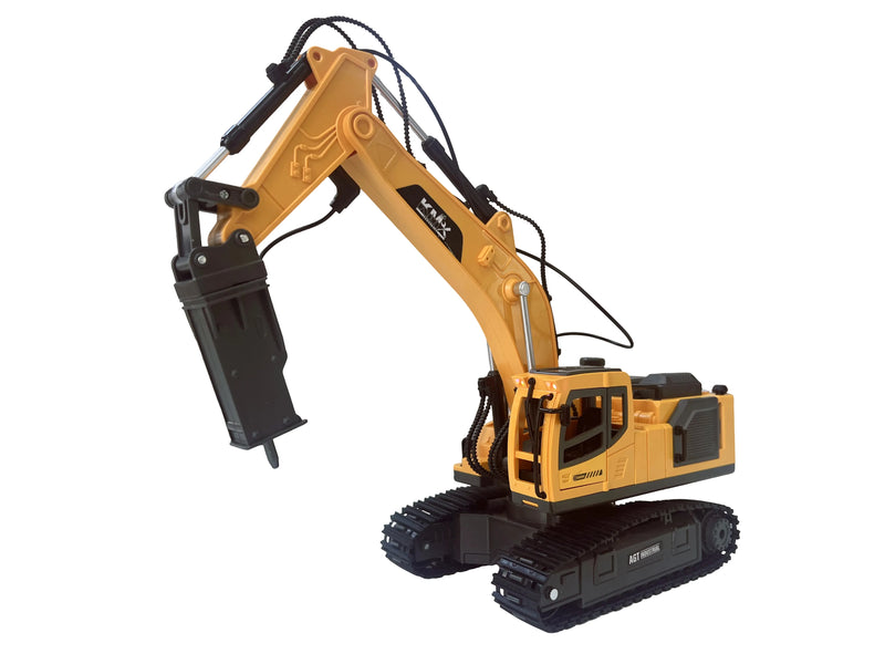 KMX Industrial RC Alloy Excavator Toy with Interchangeable Attachments | WJMX-4D-E1