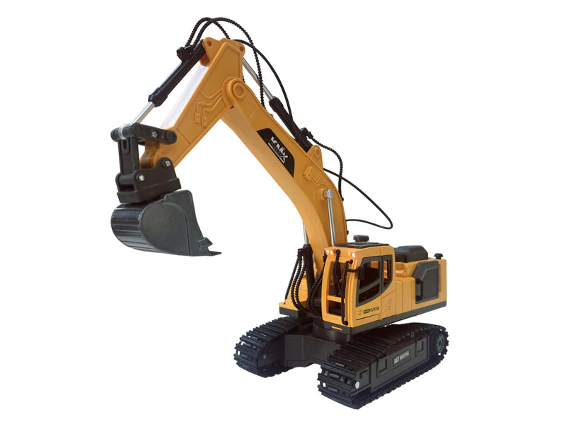 KMX Industrial RC Alloy Excavator Toy with Interchangeable Attachments | WJMX-4D-E1