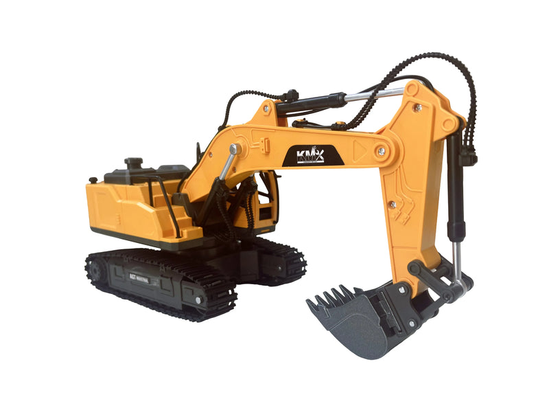KMX Industrial RC Alloy Excavator Toy with Interchangeable Attachments | WJMX-4D-E1