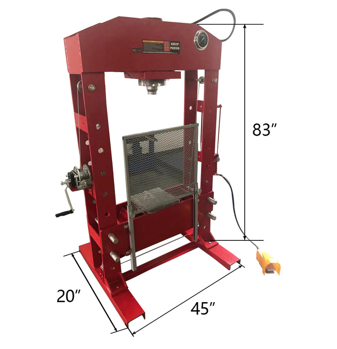 TMG Industrial 100 Ton Capacity Hydraulic Shop Press, Heavy Duty Press —  TMG Industrial USA