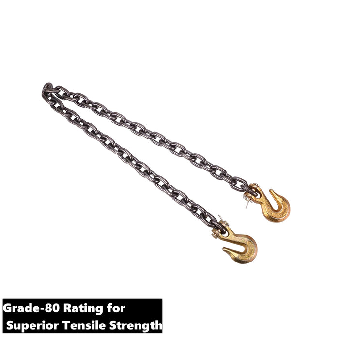 Ratchet Chain Binders 5/16'' - 3/8‘’ for for Tie Down Hauling Towing