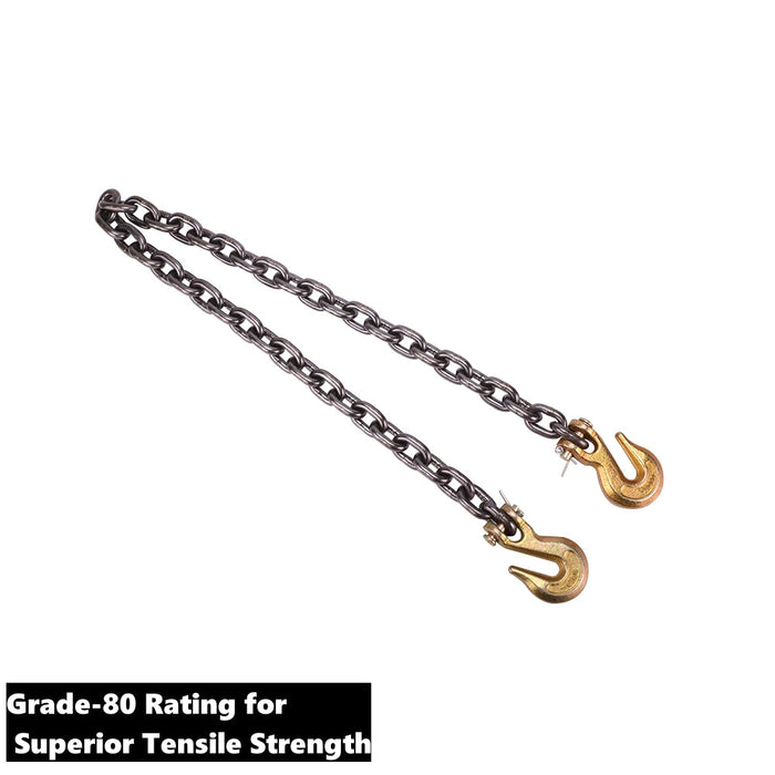 Ratchet Chain Binders 3/8'' -1/2‘’ 3T for for Tie Down Hauling Towing